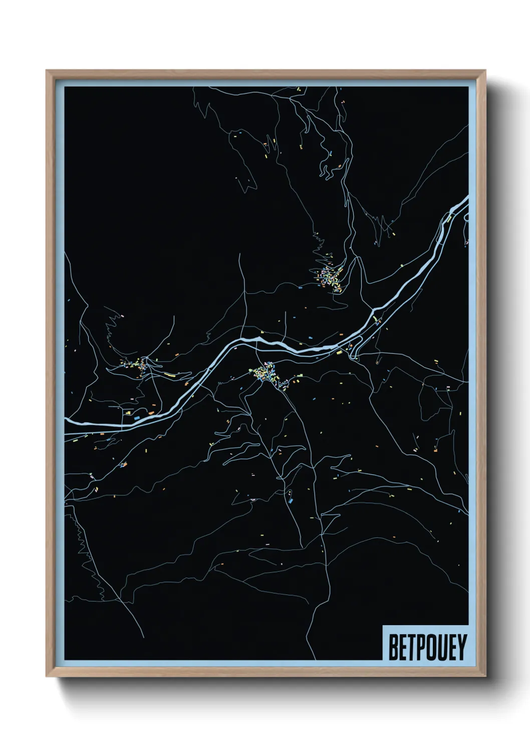 Une affiche de carte sur Betpouey