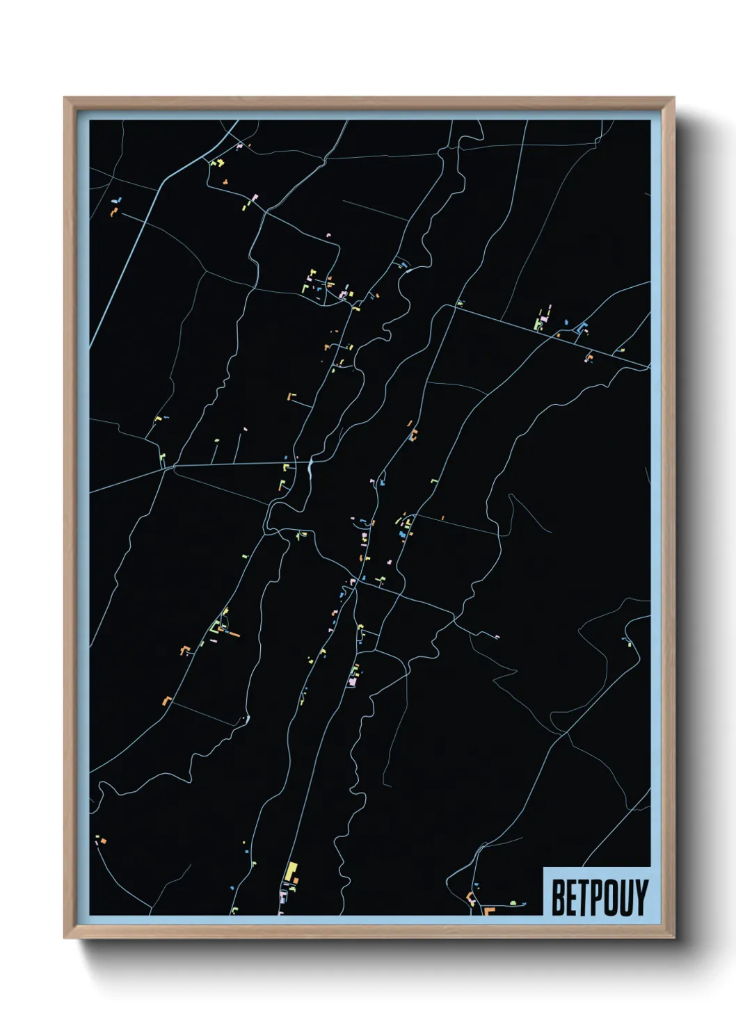 Une affiche de carte sur Betpouy