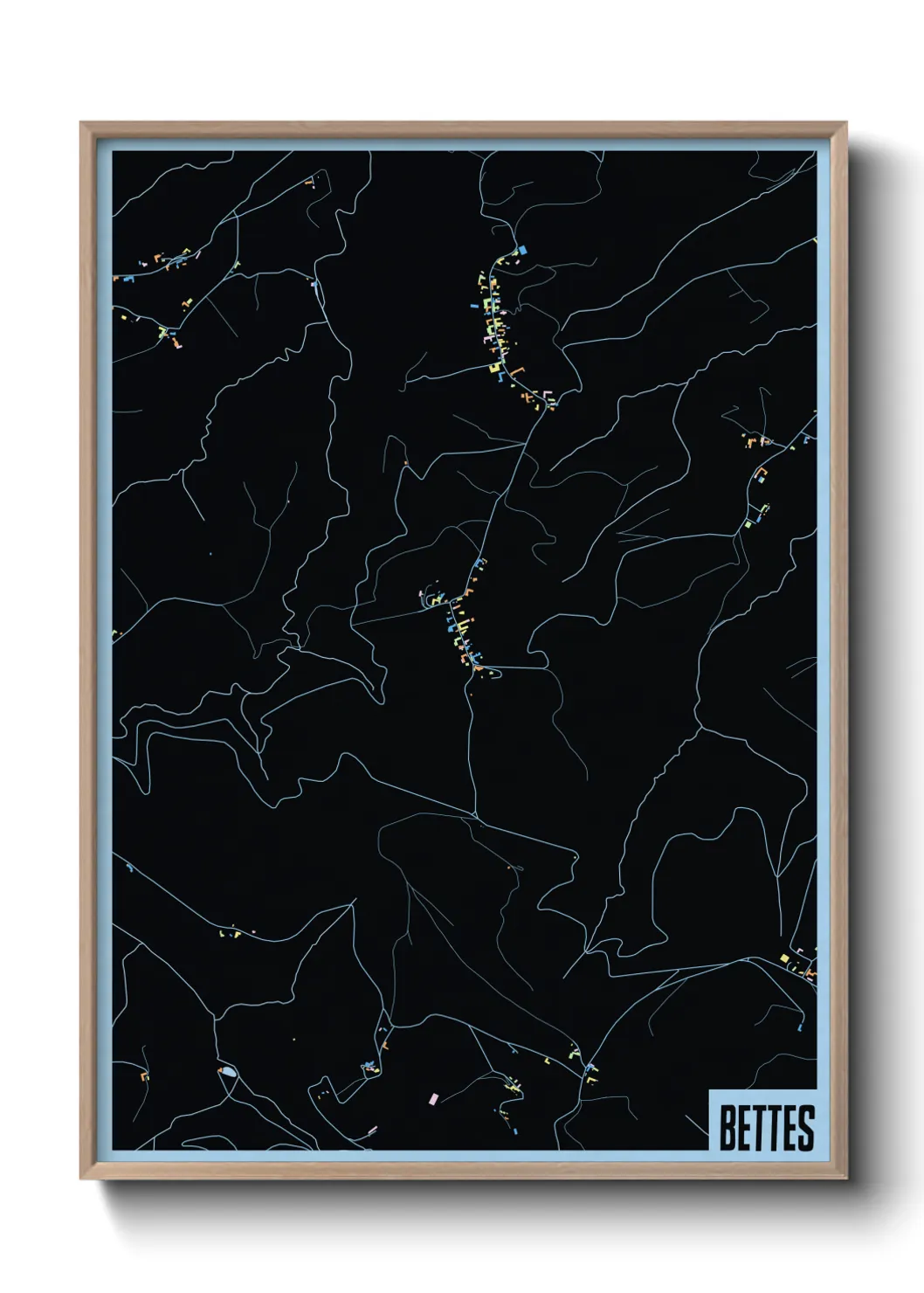 Une affiche de carte sur Bettes