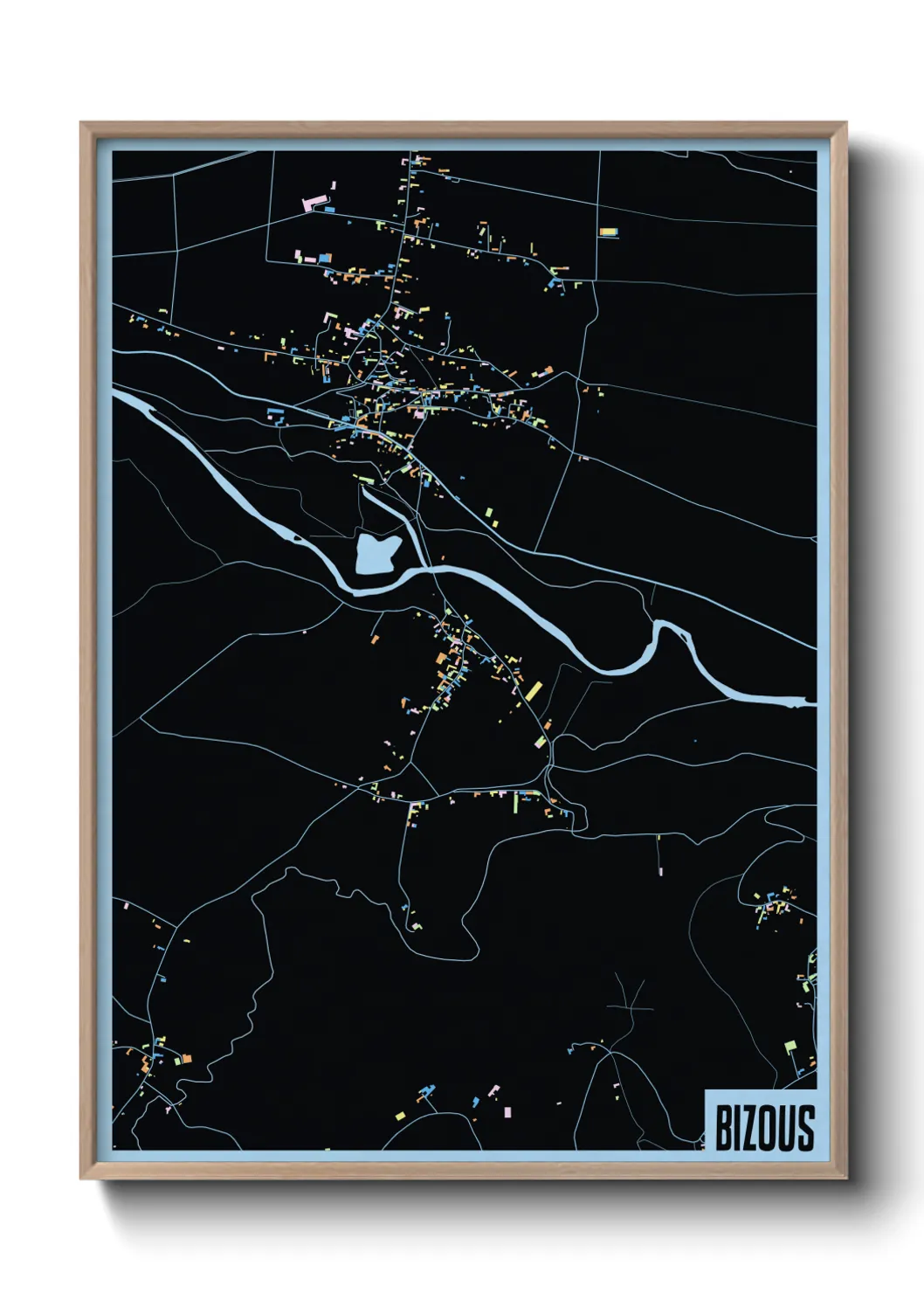 Une affiche de carte sur Bizous