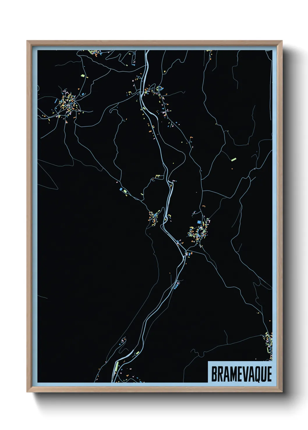 Une affiche de carte sur Bramevaque