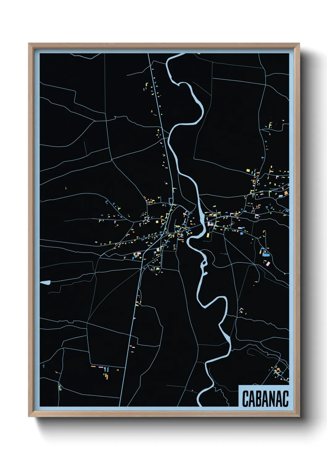 Une affiche de carte sur Cabanac