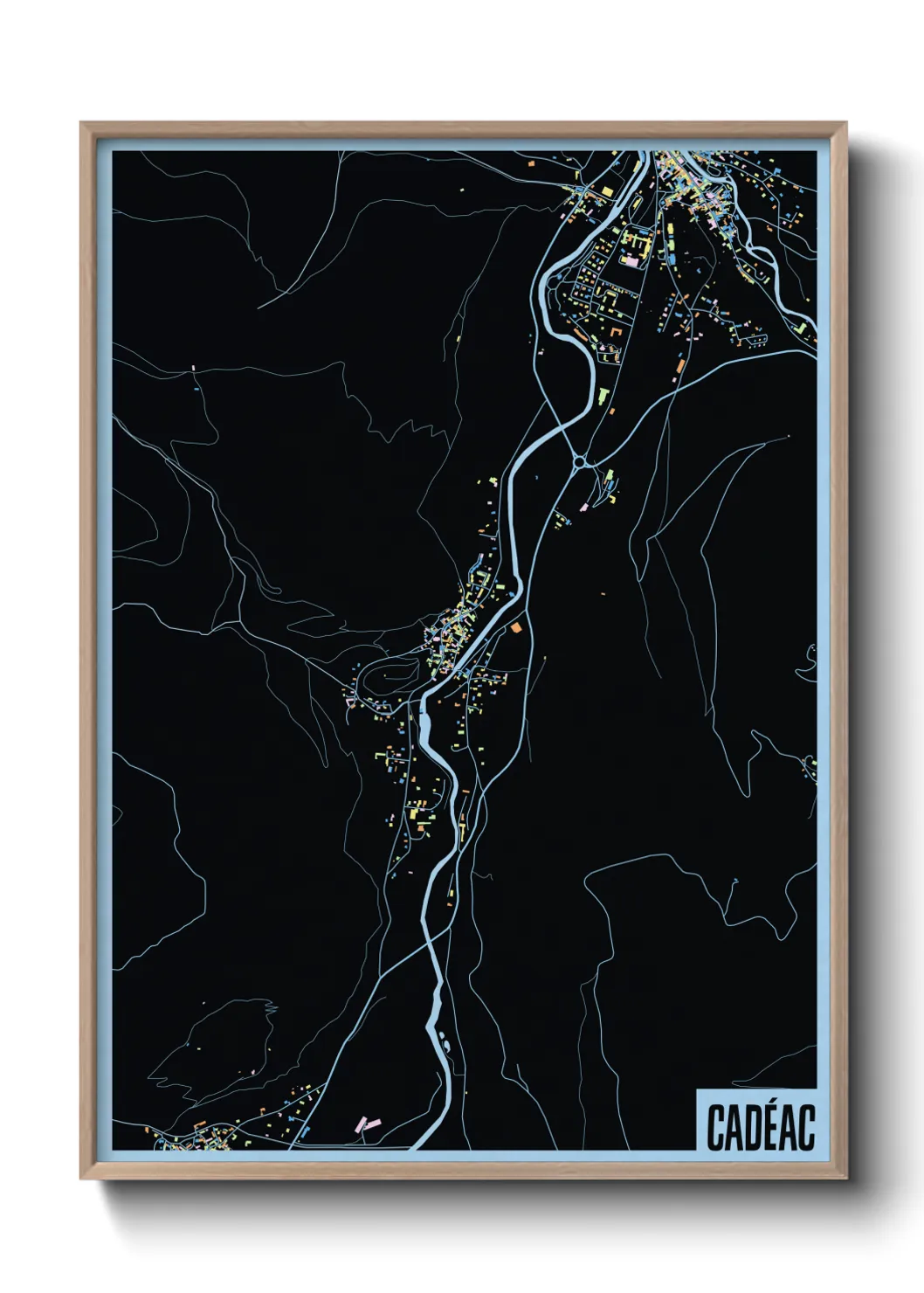 Une affiche de carte sur Cadéac