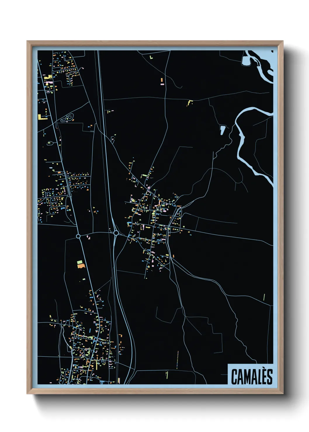 Une affiche de carte sur Camalès
