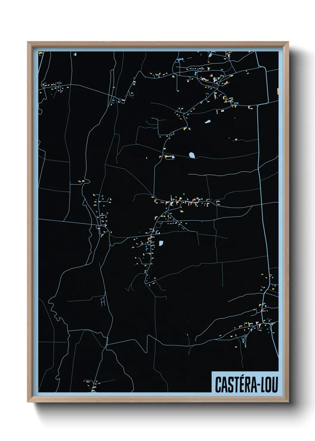 Une affiche de carte sur Castéra-Lou