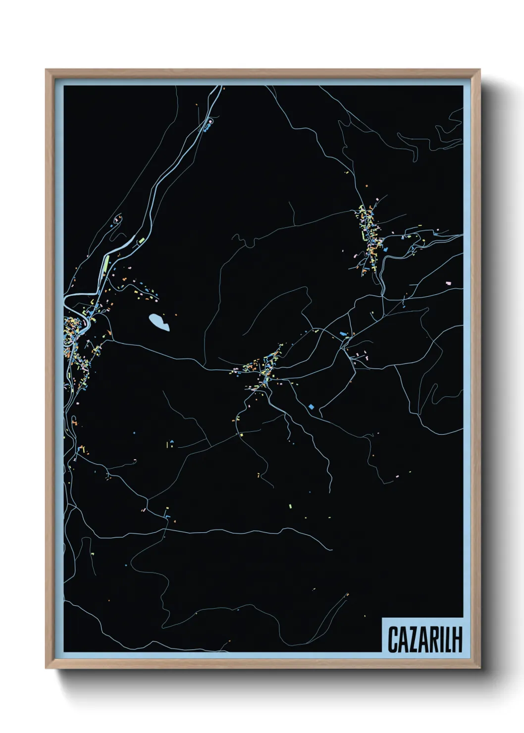 Une affiche de carte sur Cazarilh