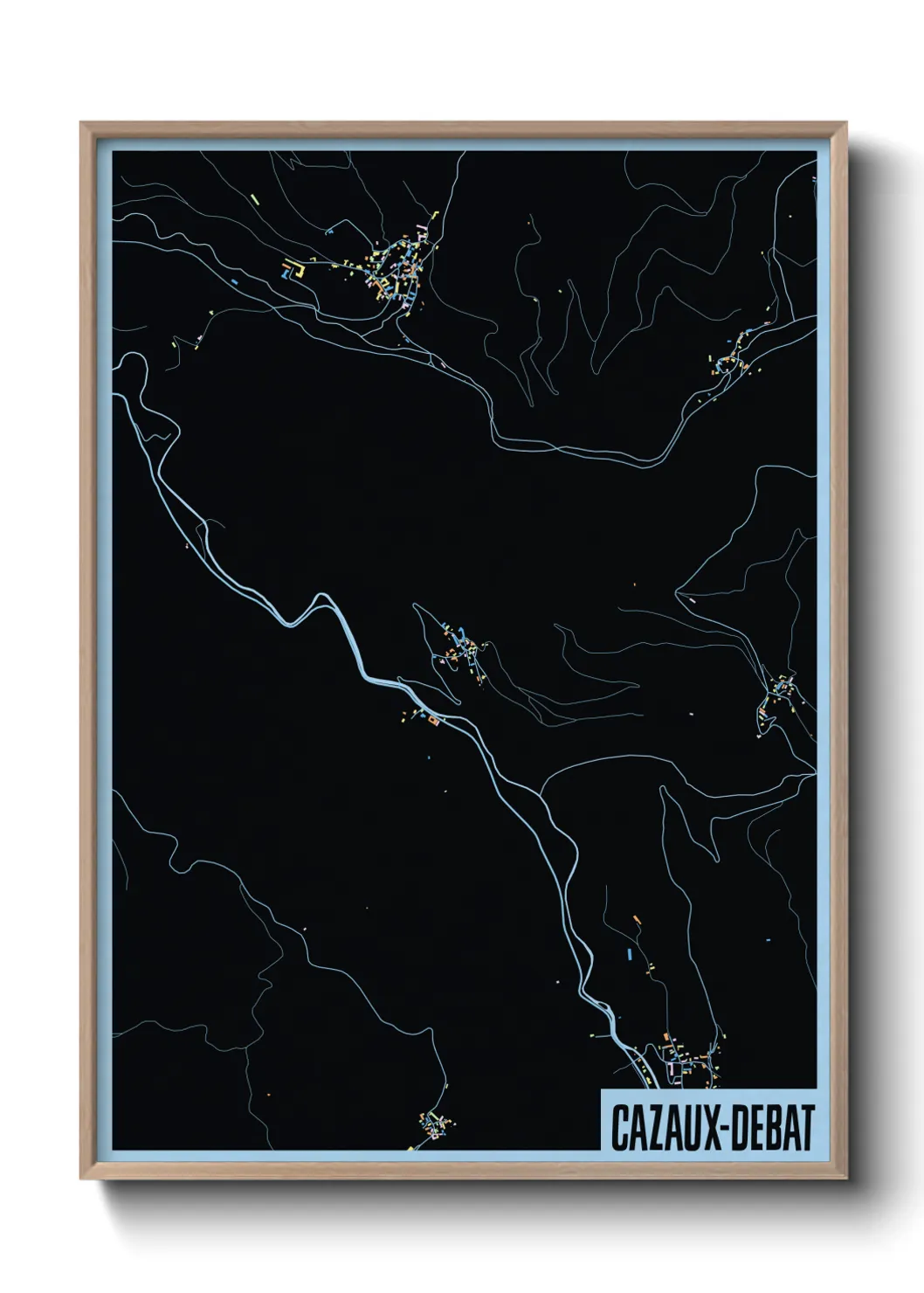 Une affiche de carte sur Cazaux-Debat