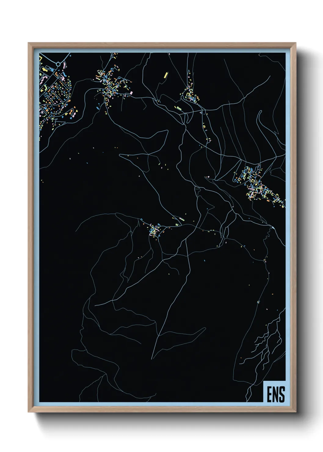 Une affiche de carte sur Ens