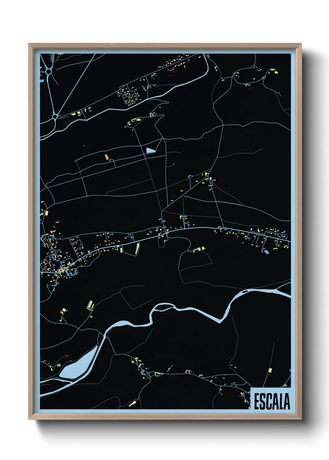 Une affiche de carte sur Escala