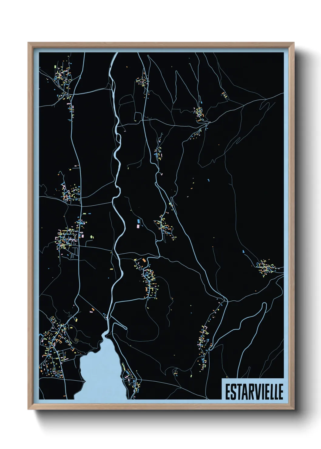 Une affiche de carte sur Estarvielle