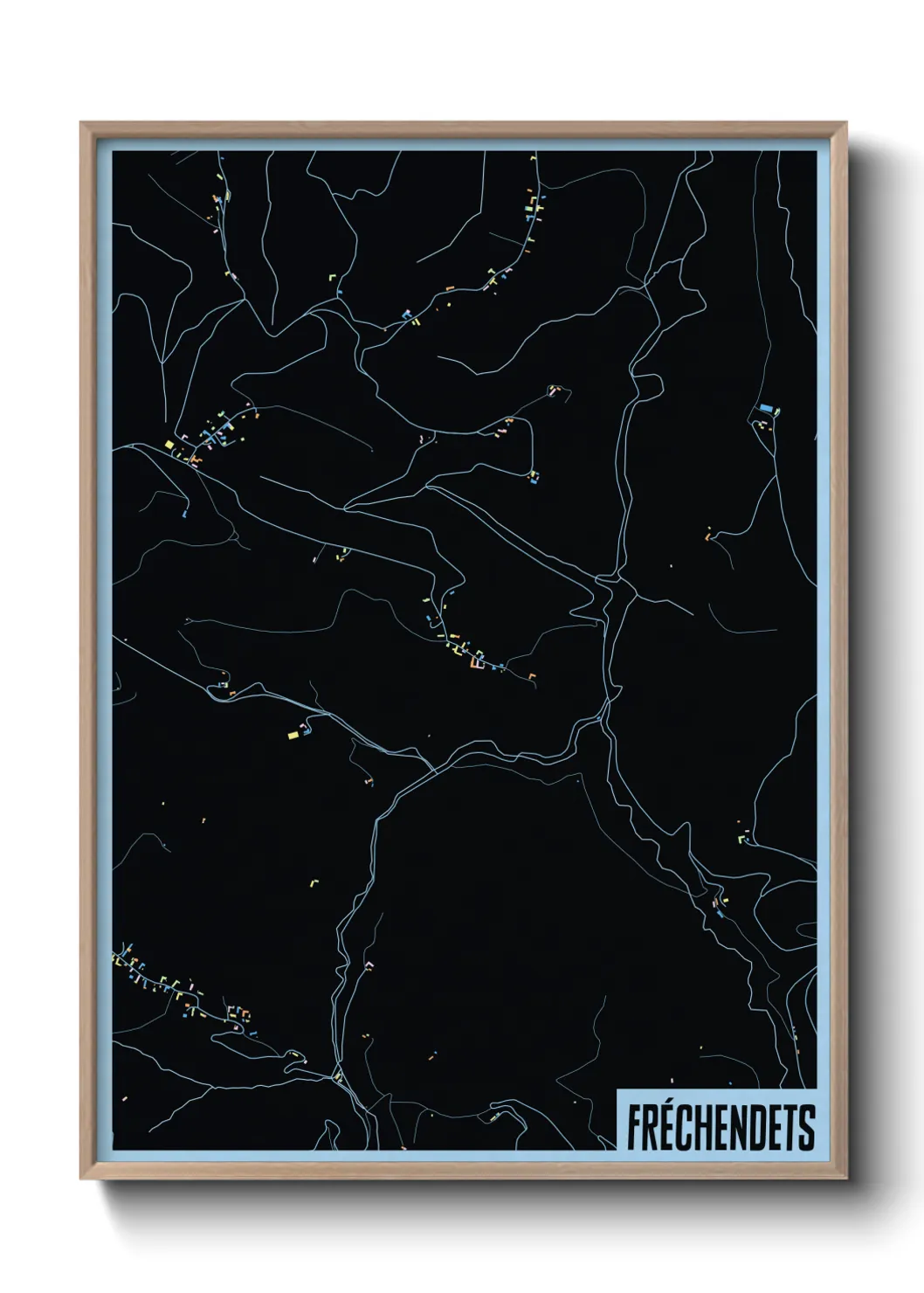 Une affiche de carte sur Fréchendets