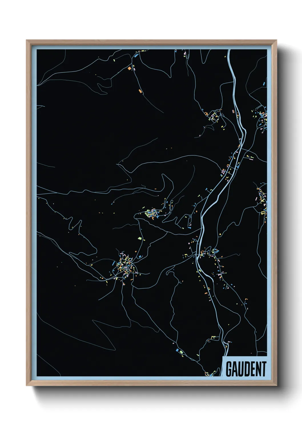 Une affiche de carte sur Gaudent