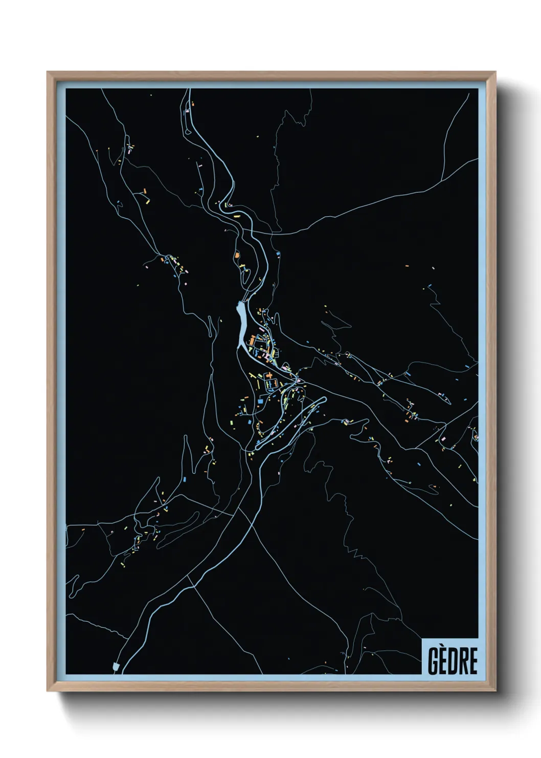 Une affiche de carte sur Gèdre