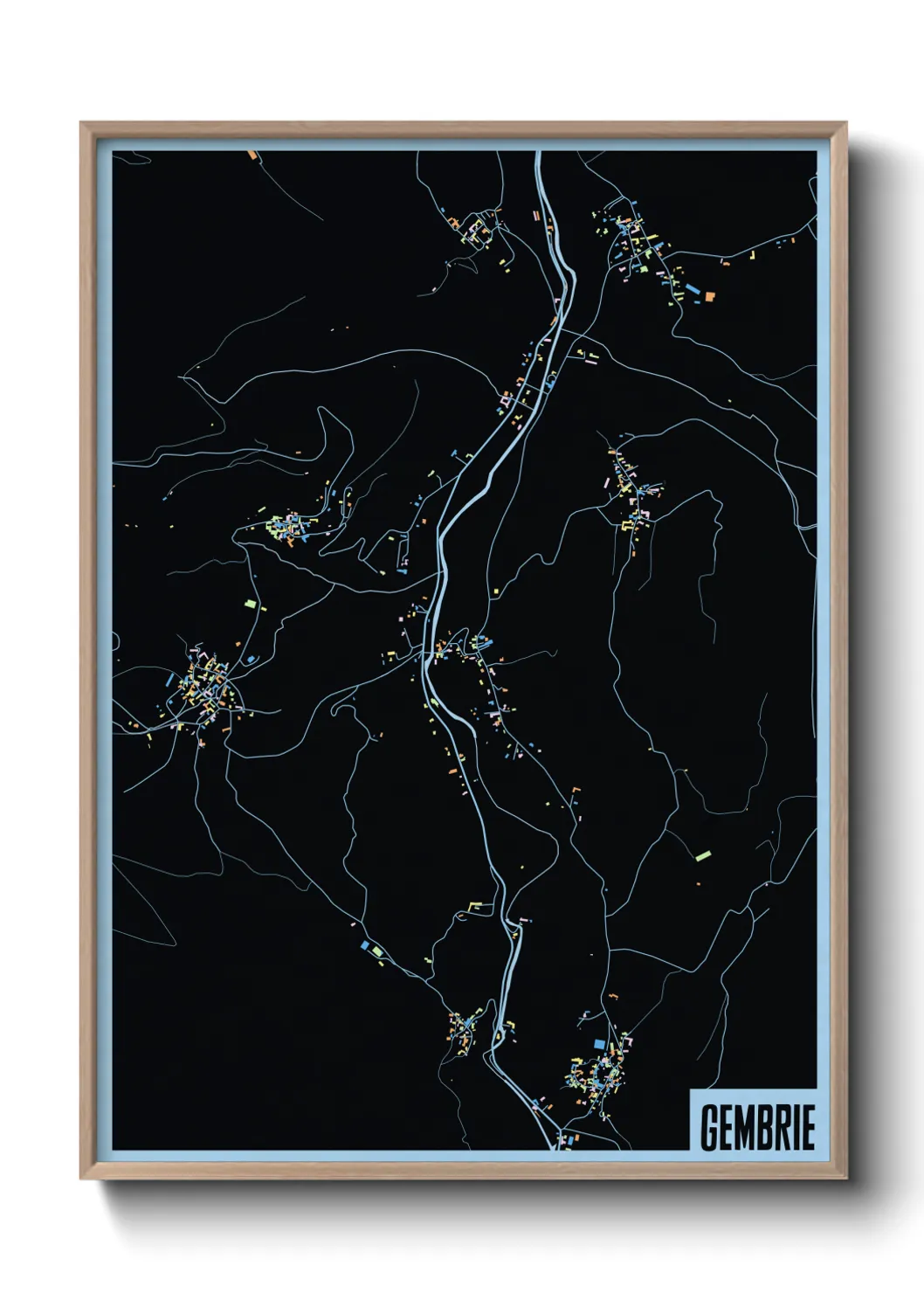 Une affiche de carte sur Gembrie