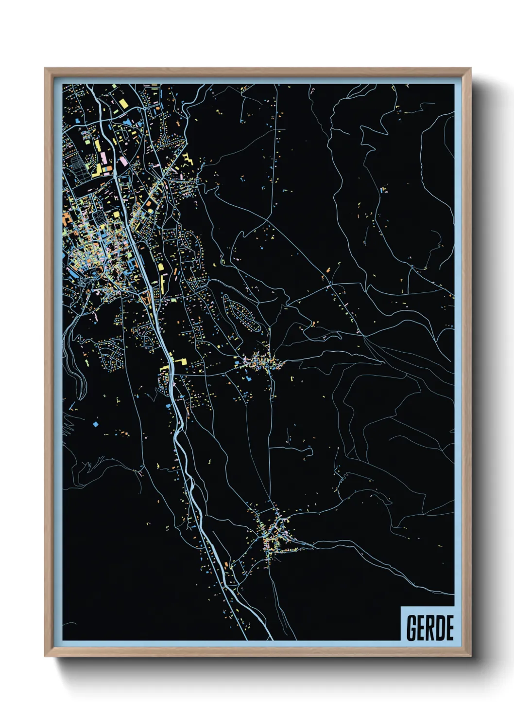 Une affiche de carte sur Gerde