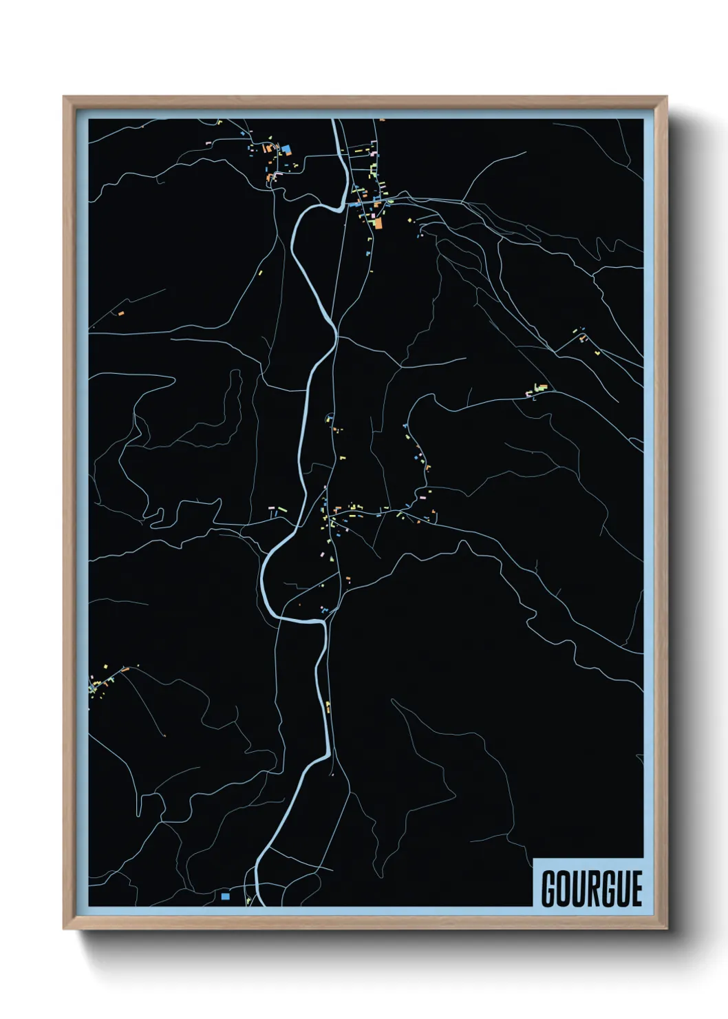 Une affiche de carte sur Gourgue