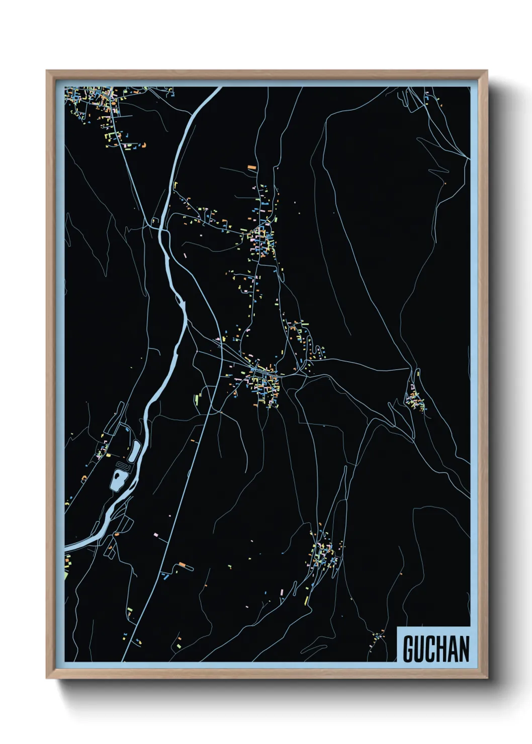 Une affiche de carte sur Guchan