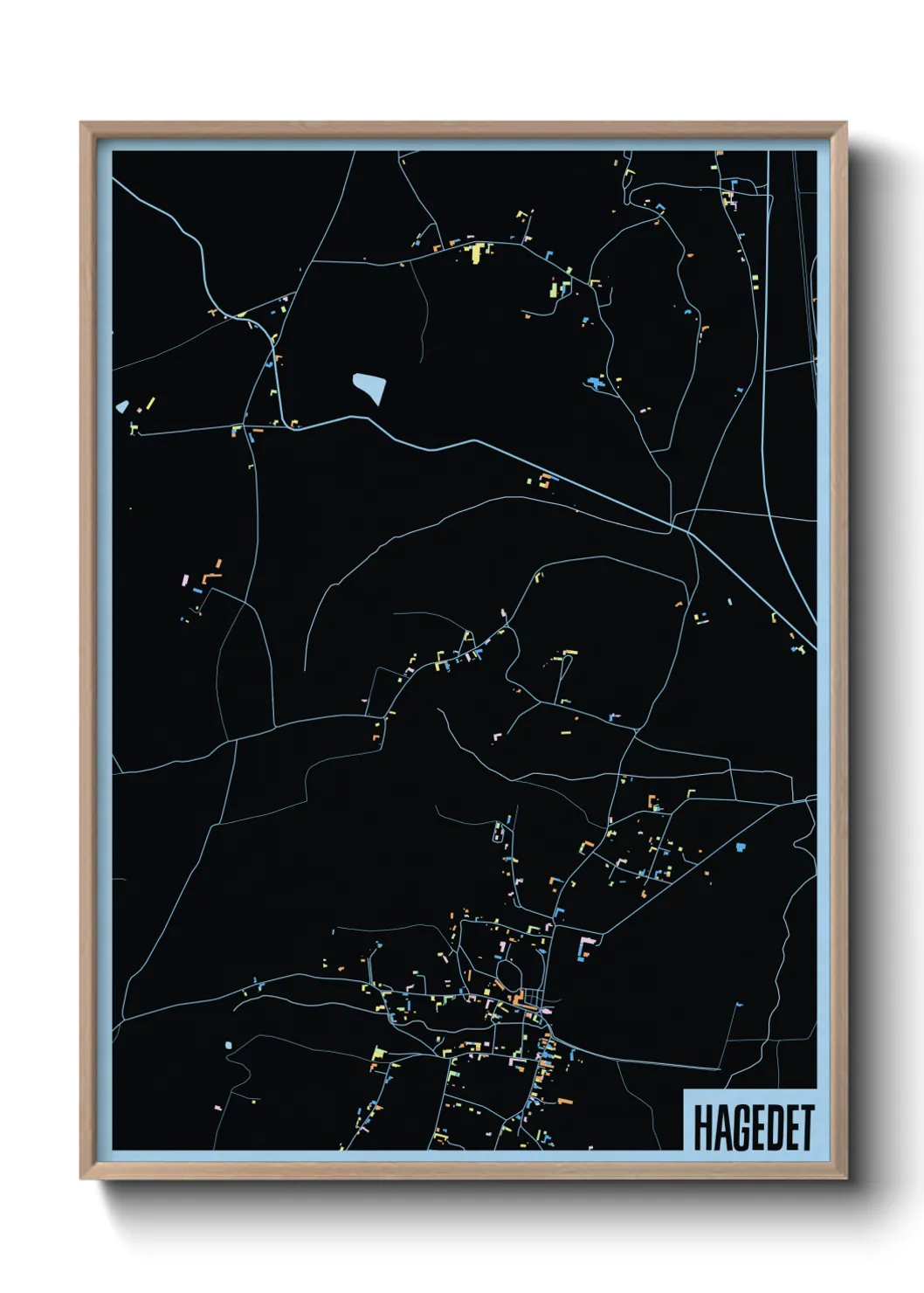 Une affiche de carte sur Hagedet