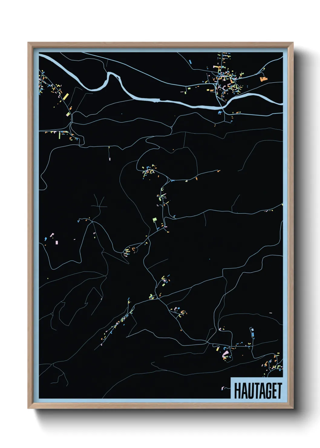 Une affiche de carte sur Hautaget