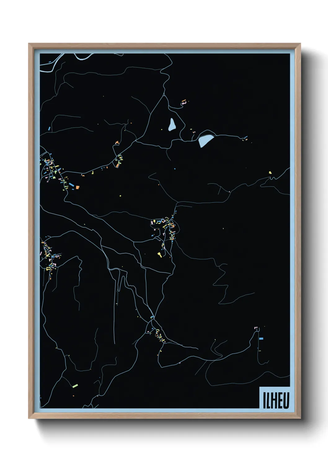 Une affiche de carte sur Ilheu