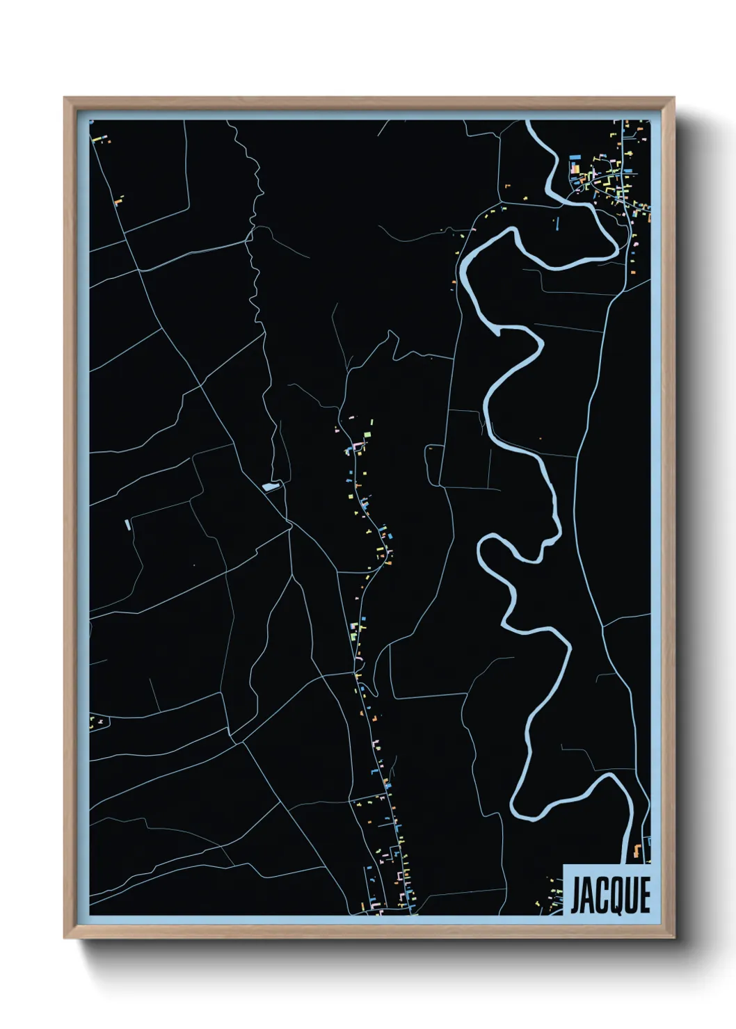 Une affiche de carte sur Jacque
