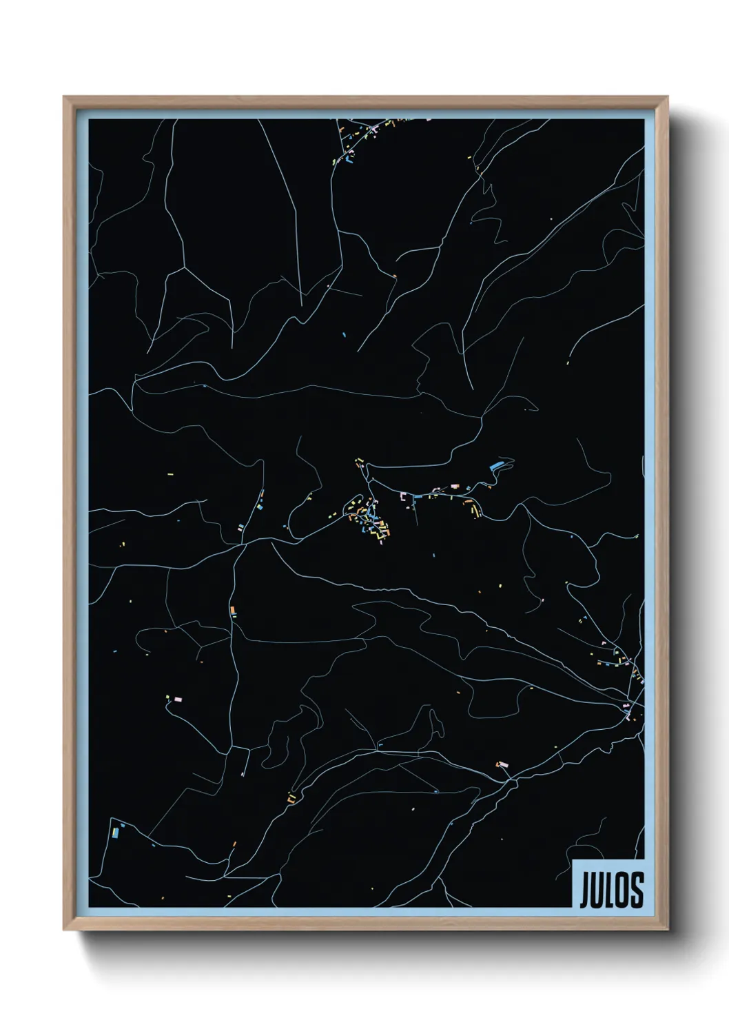 Une affiche de carte sur Julos