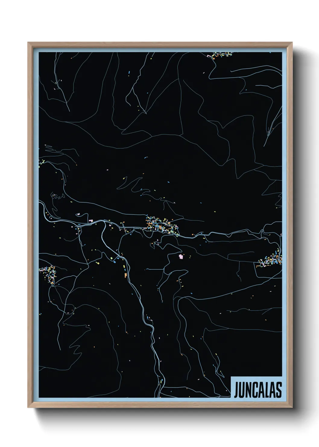 Une affiche de carte sur Juncalas