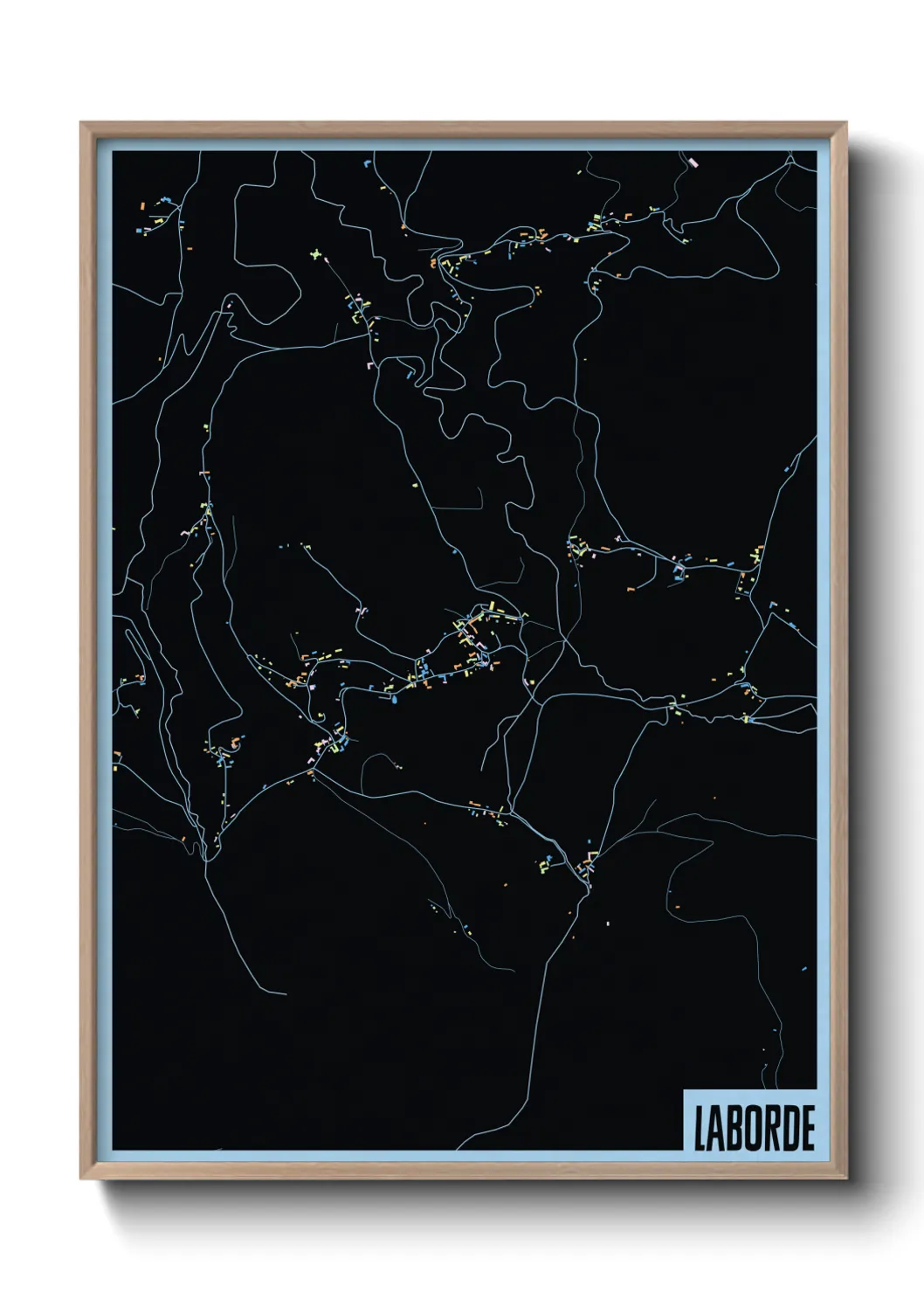 Une affiche de carte sur Laborde