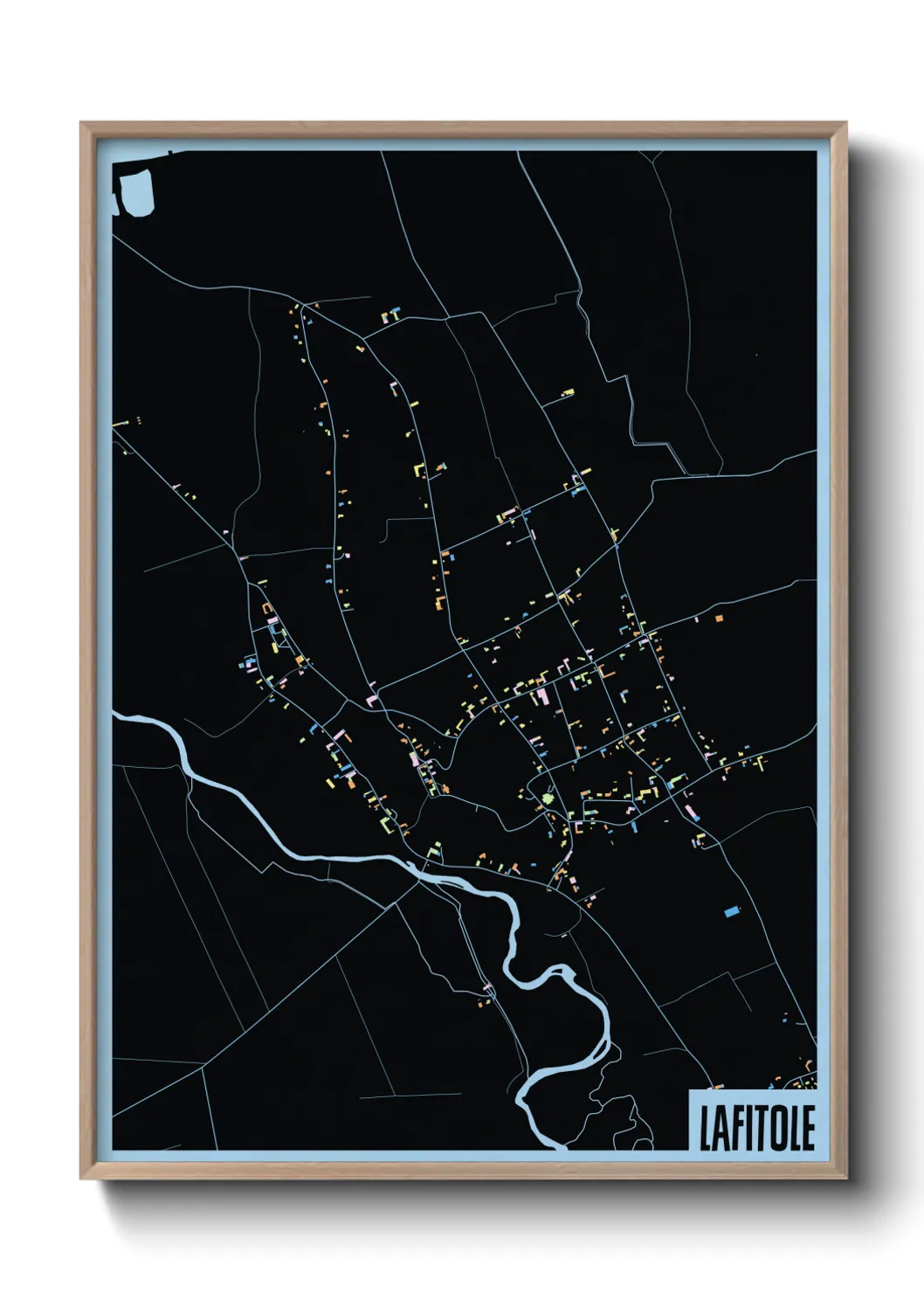 Une affiche de carte sur Lafitole