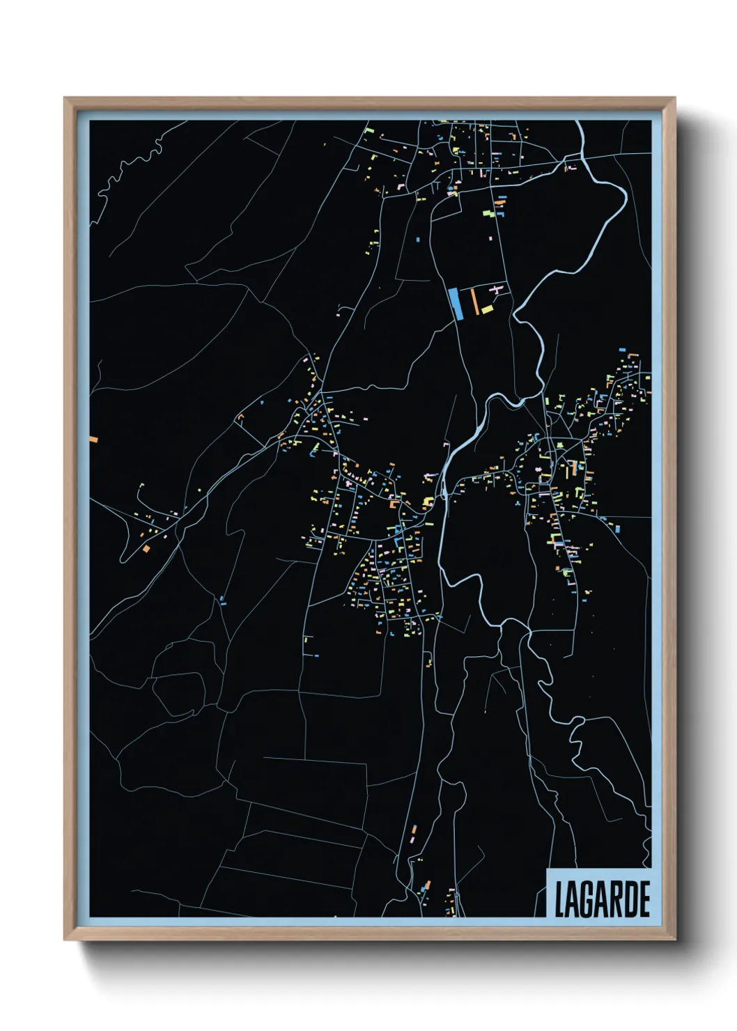 Une affiche de carte sur Lagarde