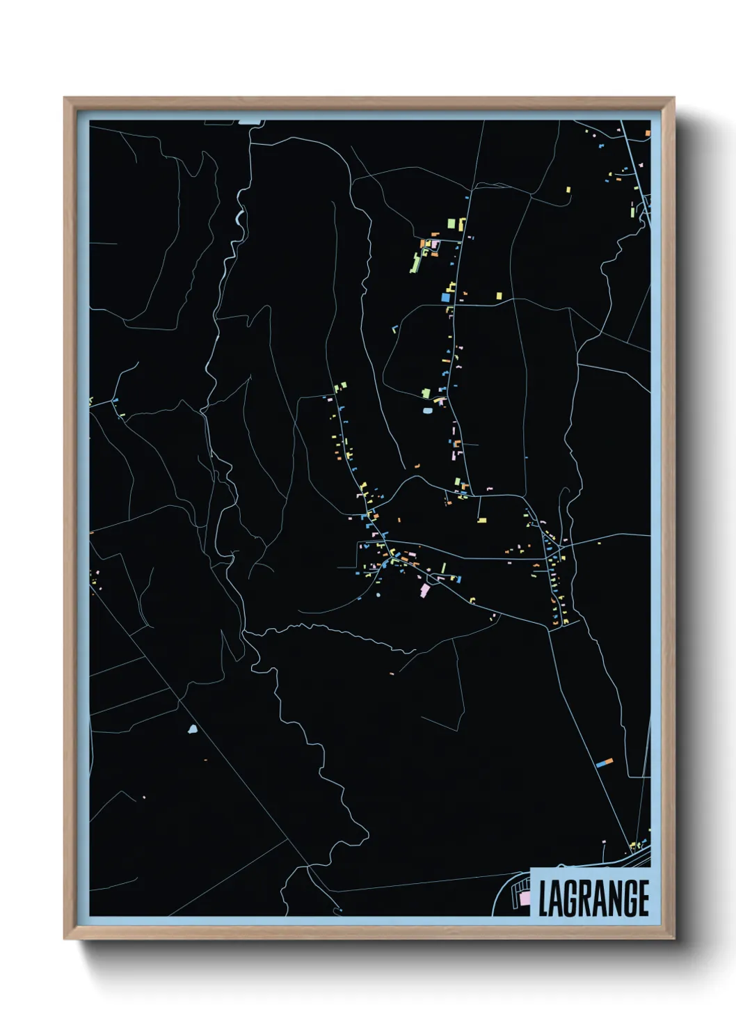 Une affiche de carte sur Lagrange