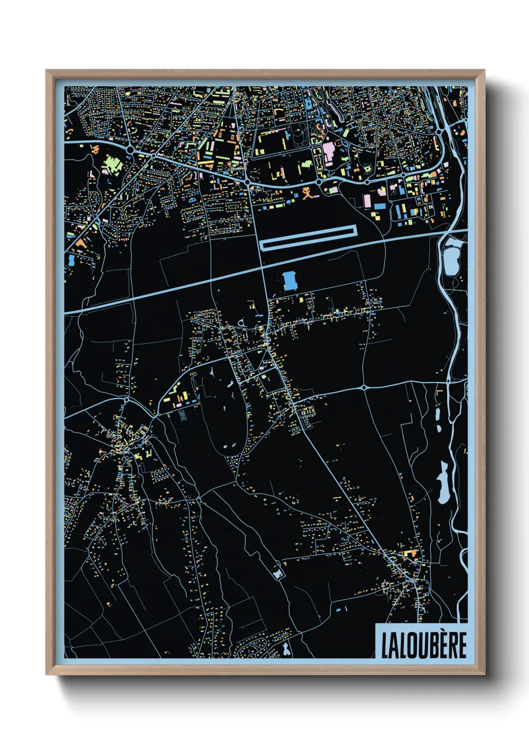 Une affiche de carte sur Laloubère