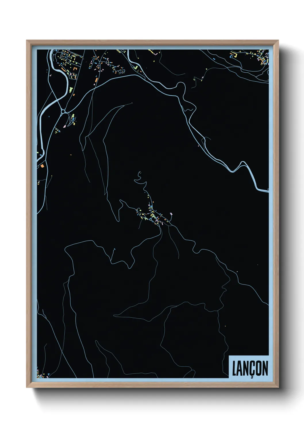 Une affiche de carte sur Lançon