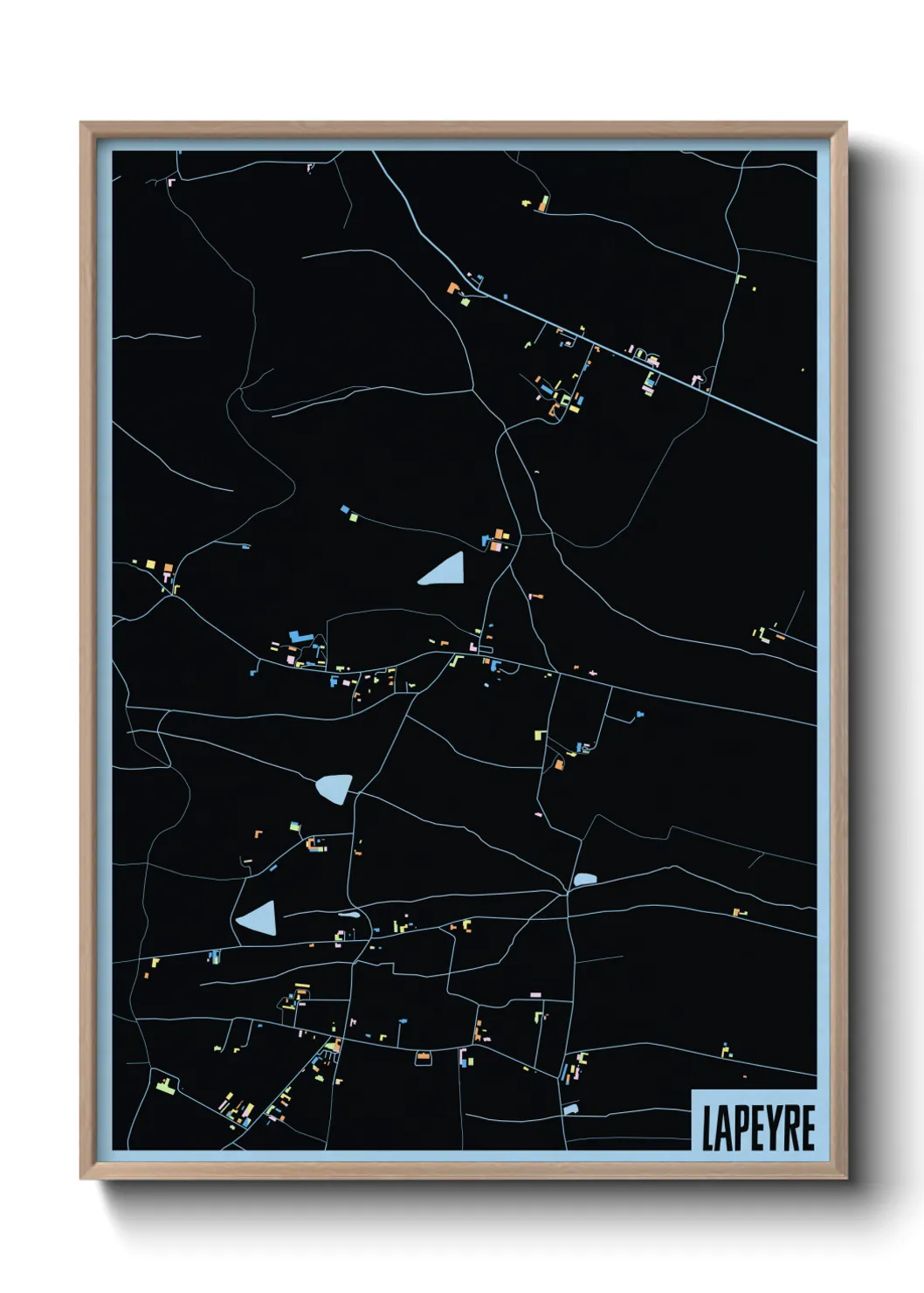 Une affiche de carte sur Lapeyre