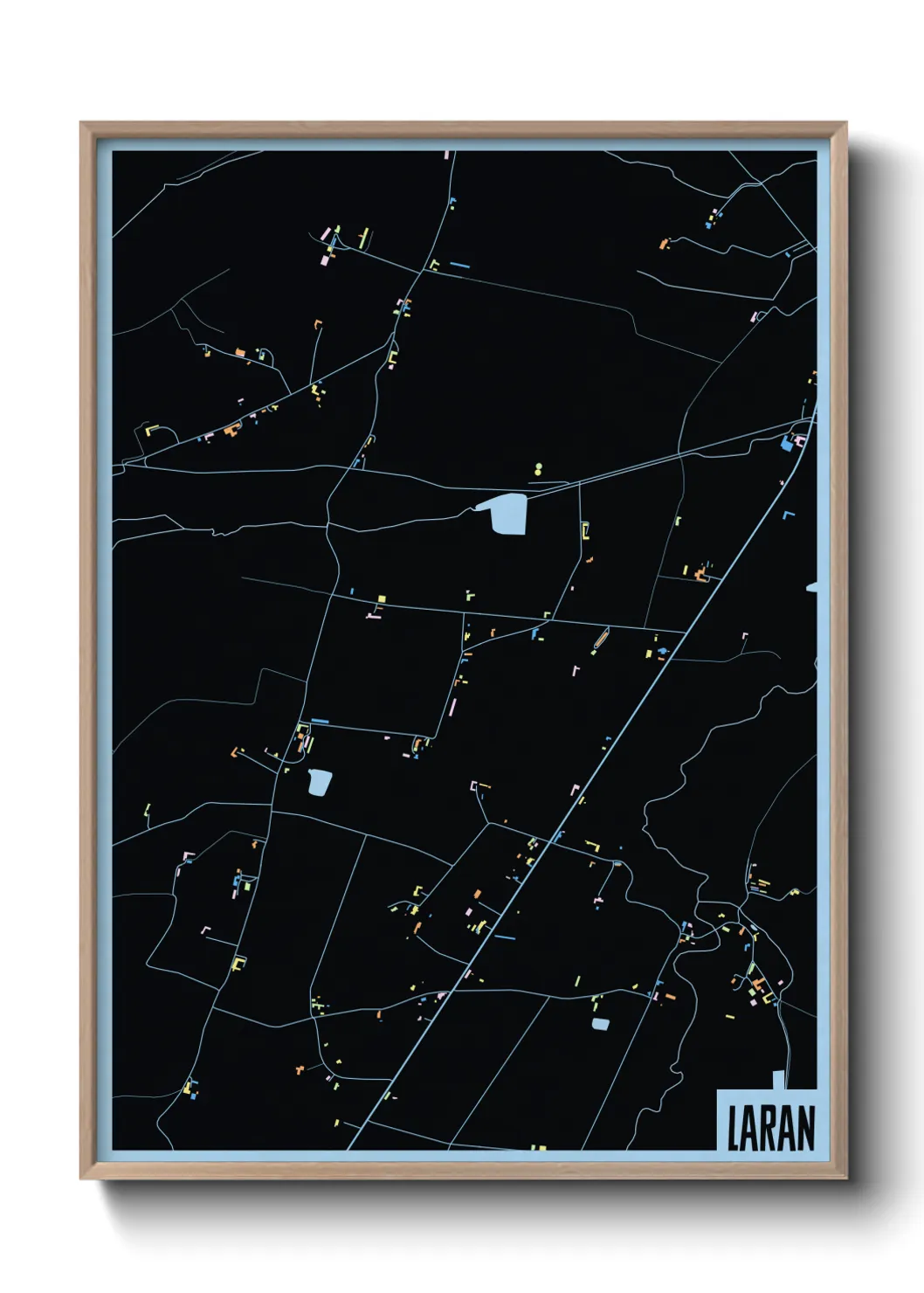 Une affiche de carte sur Laran