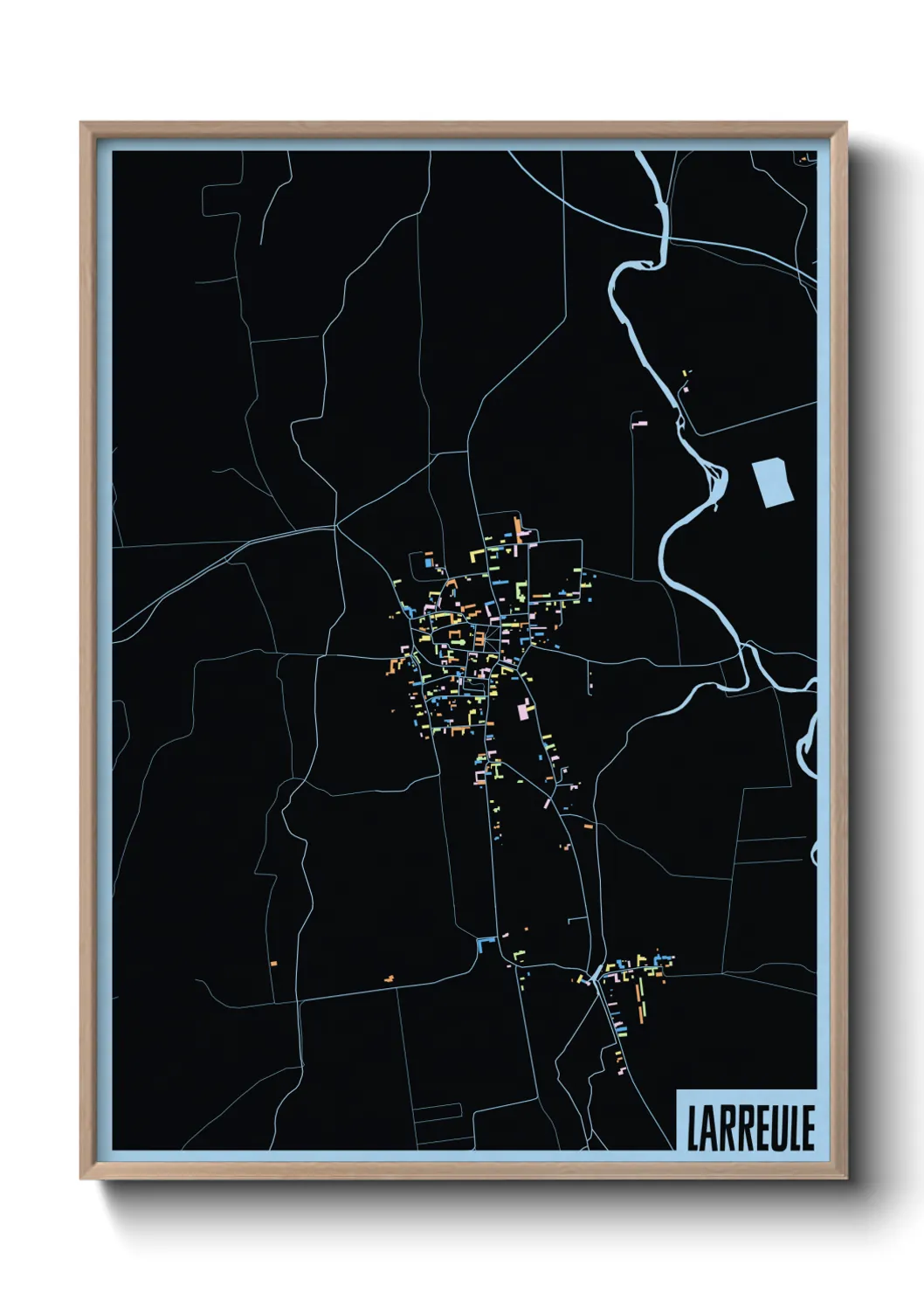 Une affiche de carte sur Larreule