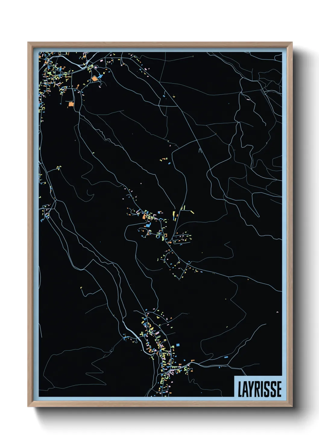 Une affiche de carte sur Layrisse