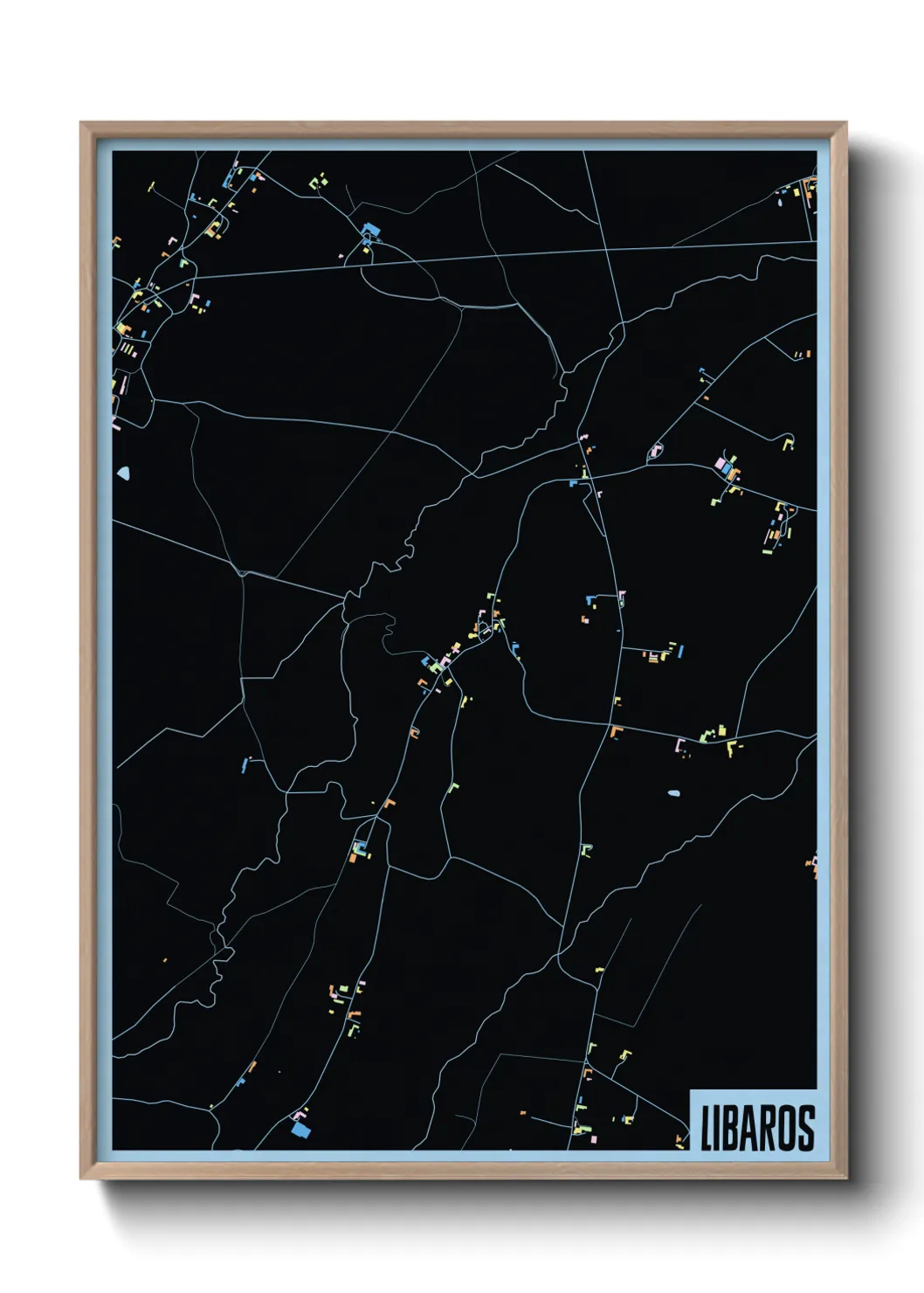 Une affiche de carte sur Libaros