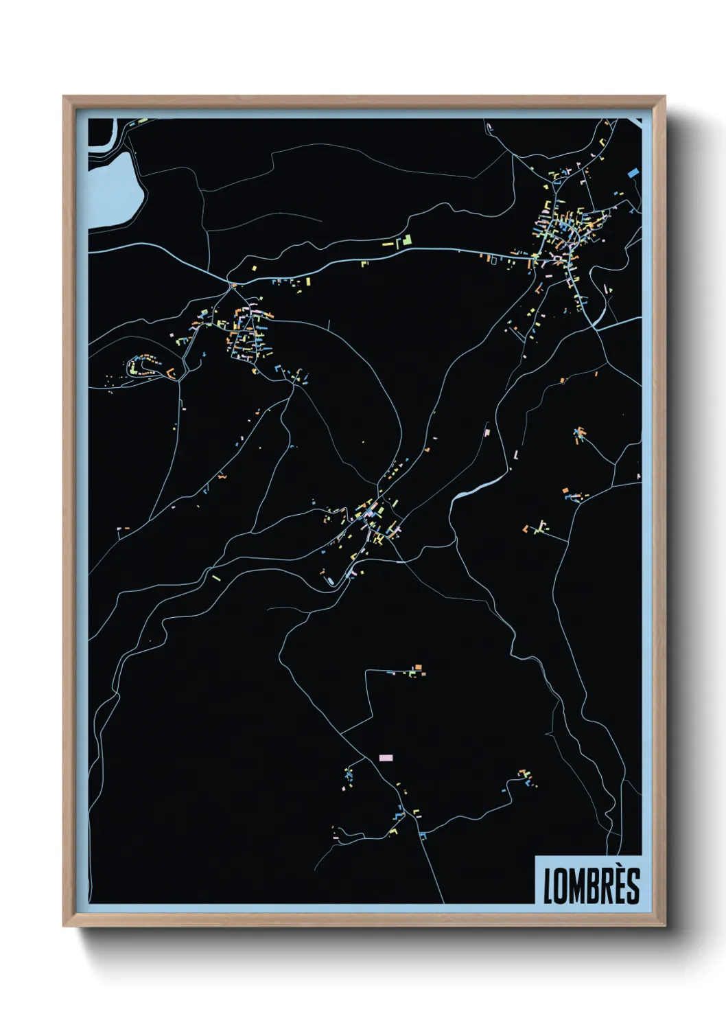 Une affiche de carte sur Lombrès