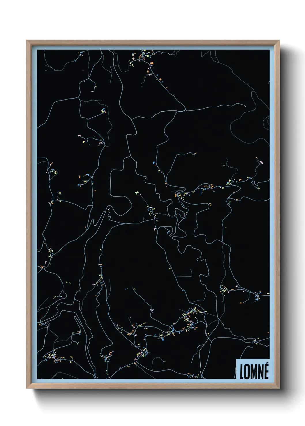 Une affiche de carte sur Lomné