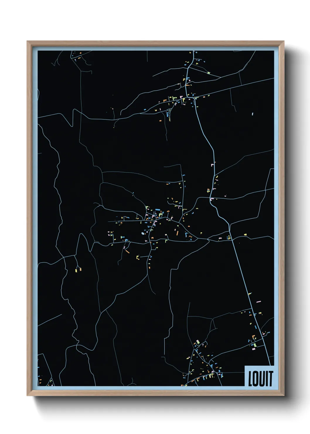 Une affiche de carte sur Louit