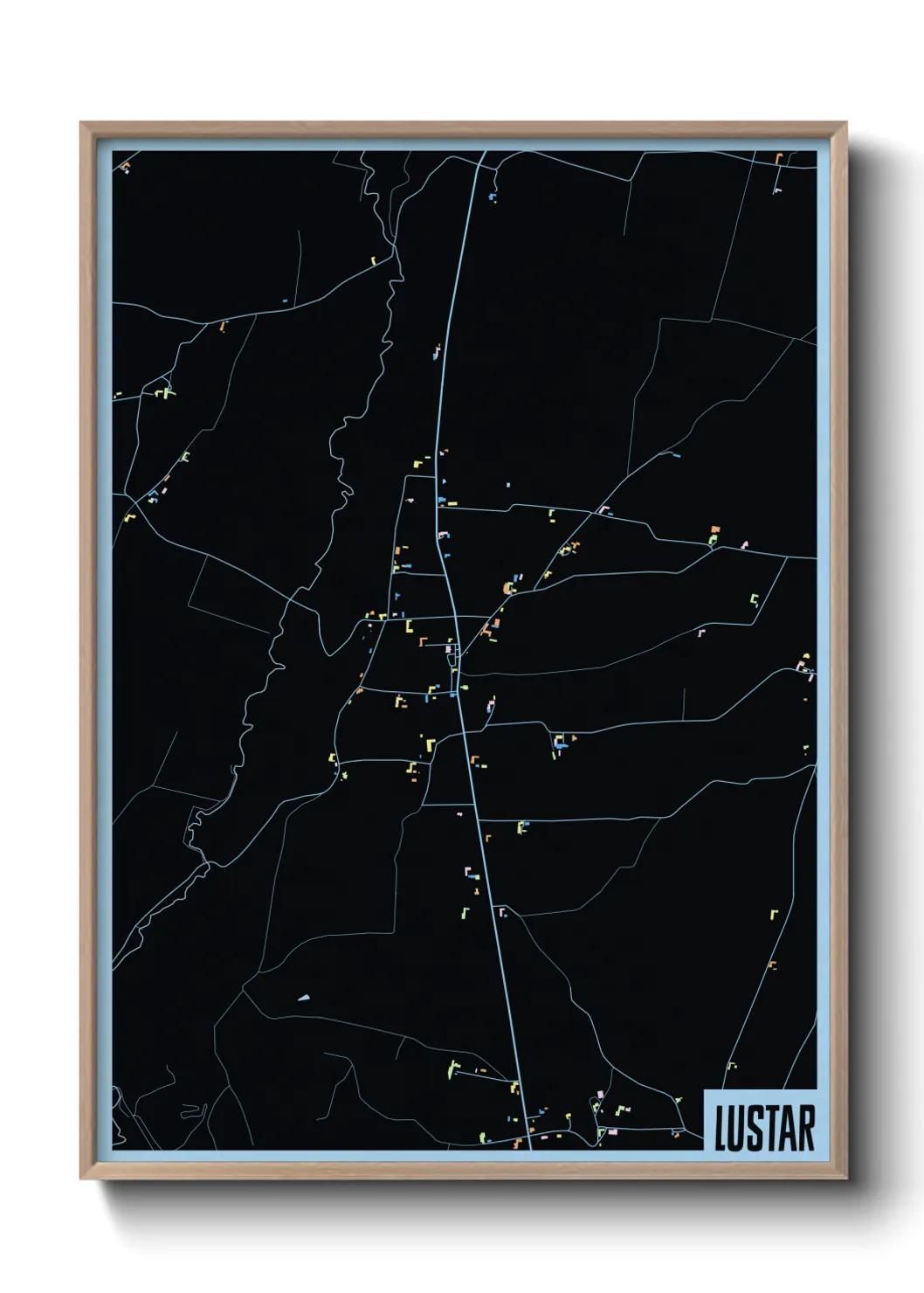 Une affiche de carte sur Lustar