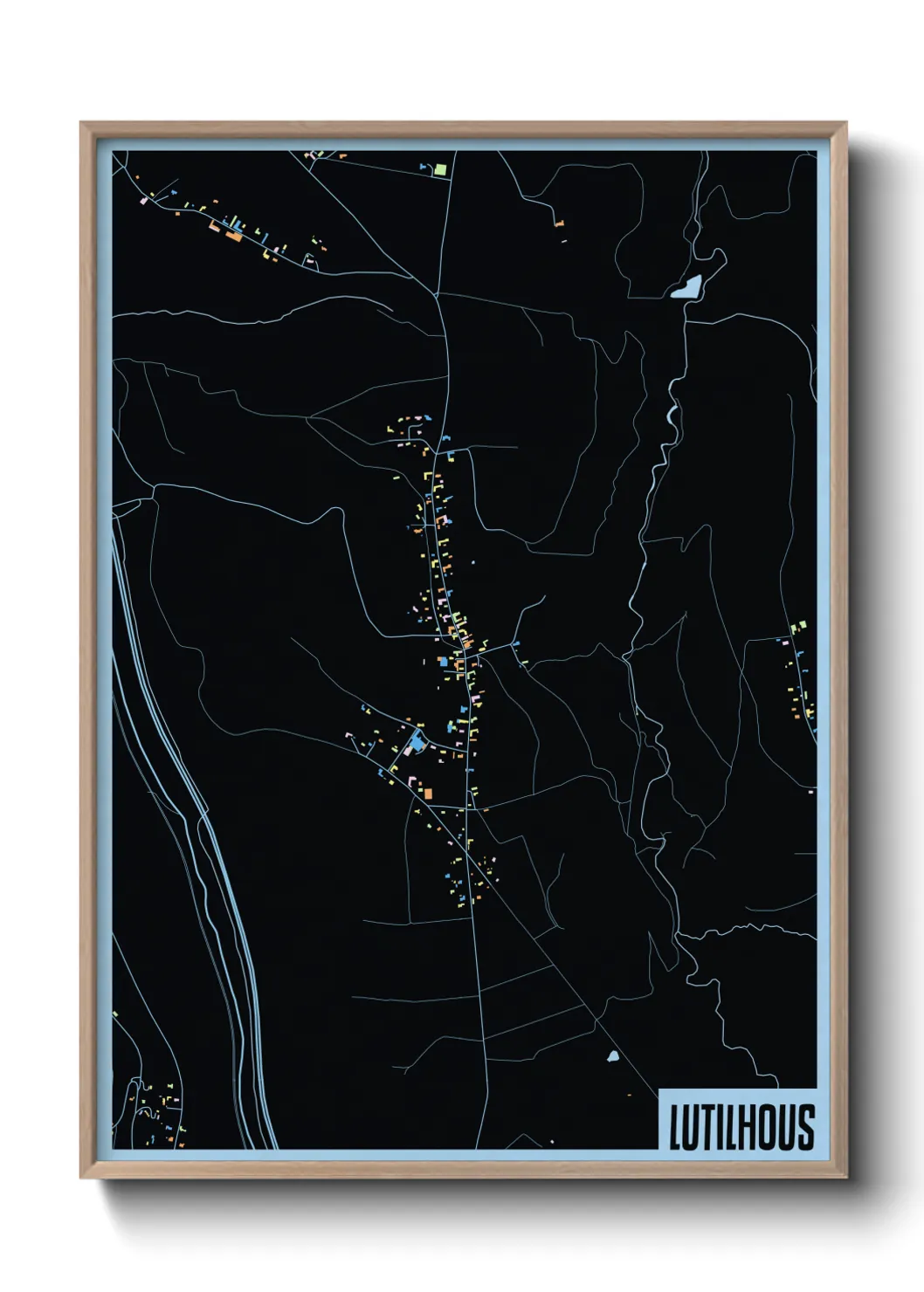 Une affiche de carte sur Lutilhous