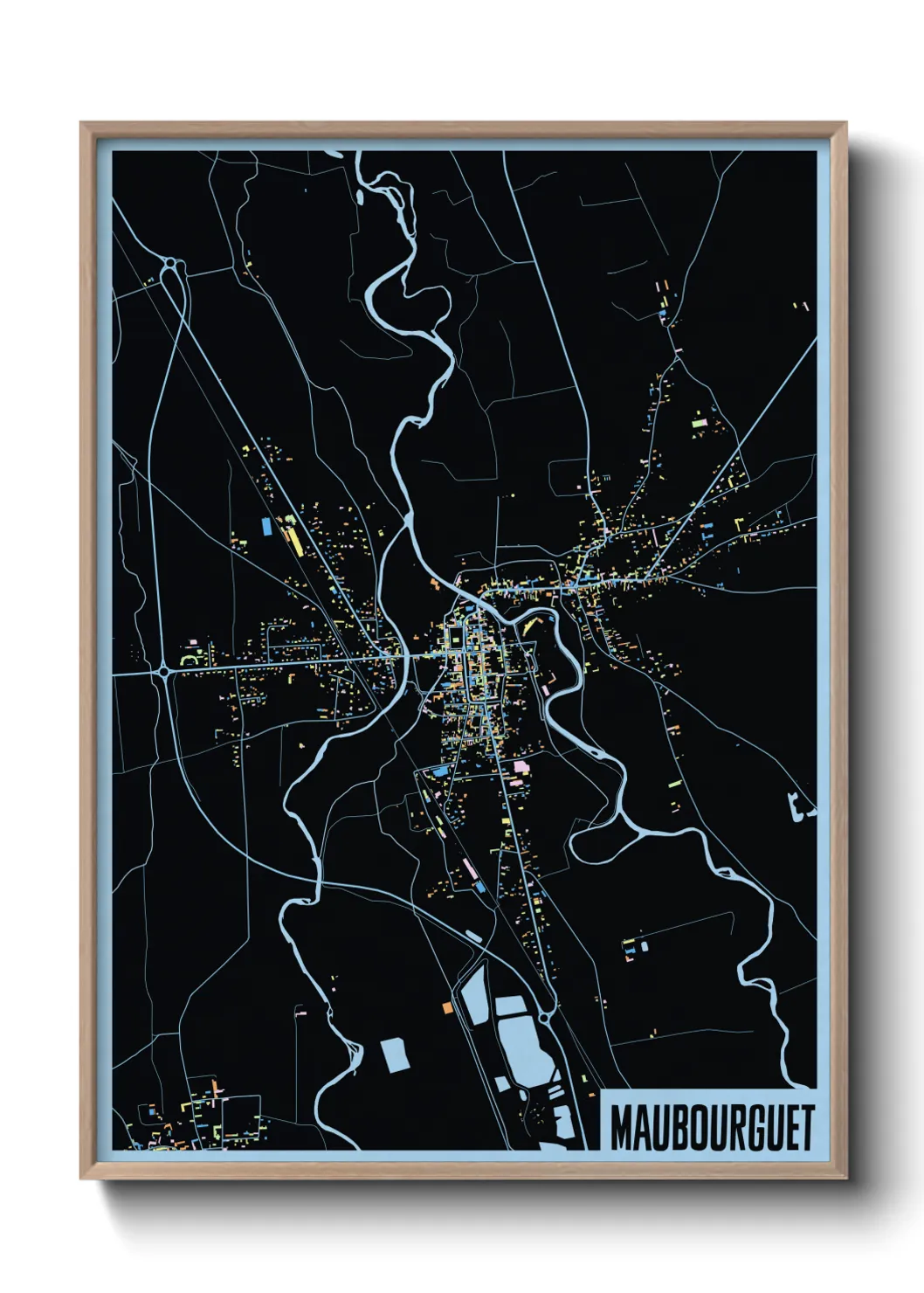 Une affiche de carte sur Maubourguet