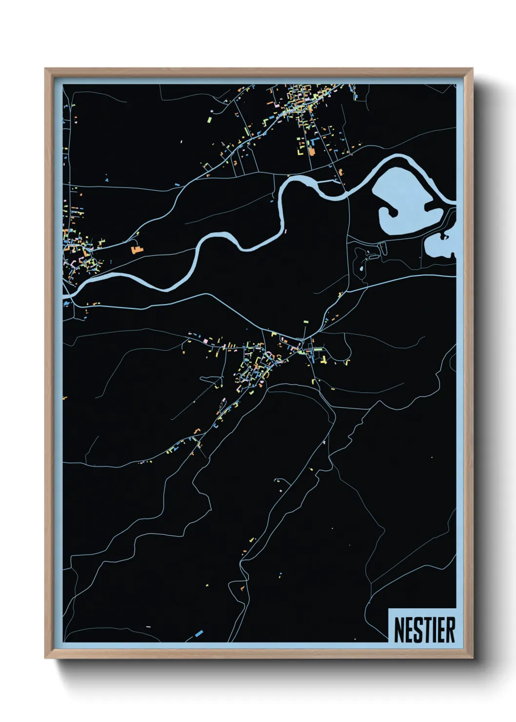 Une affiche de carte sur Nestier