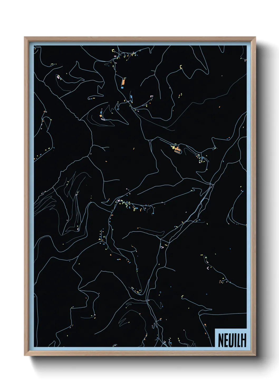 Une affiche de carte sur Neuilh