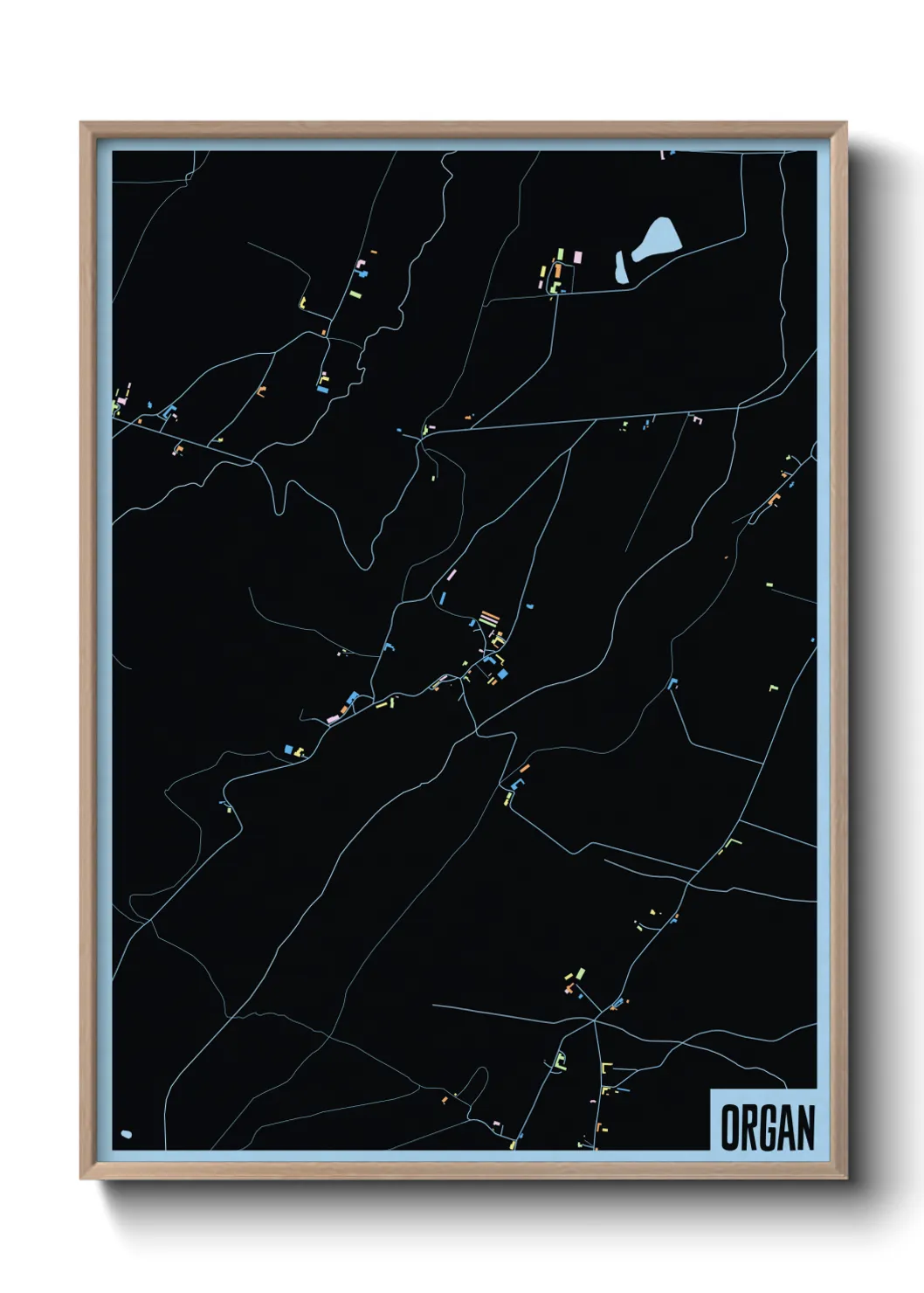 Une affiche de carte sur Organ