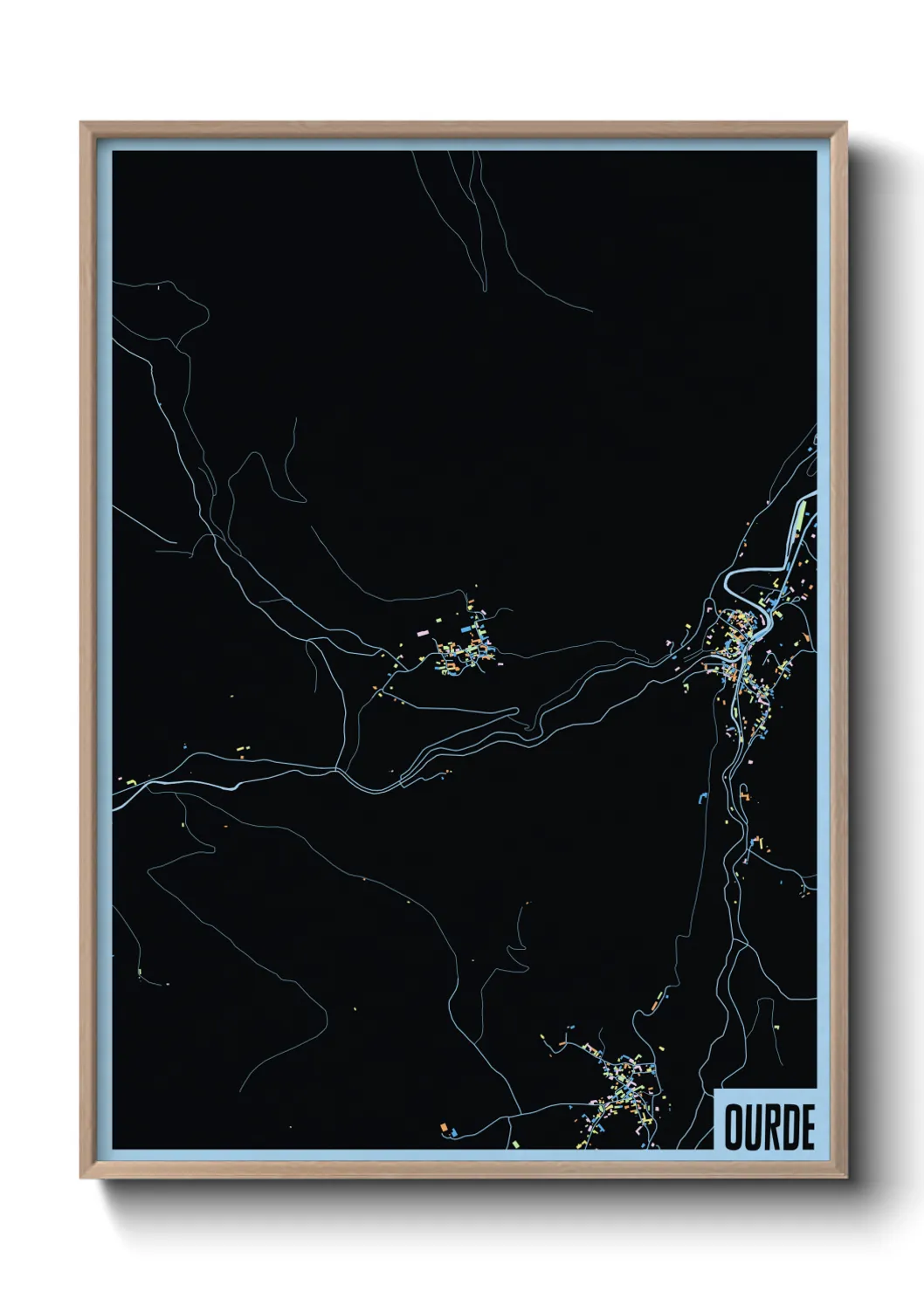 Une affiche de carte sur Ourde