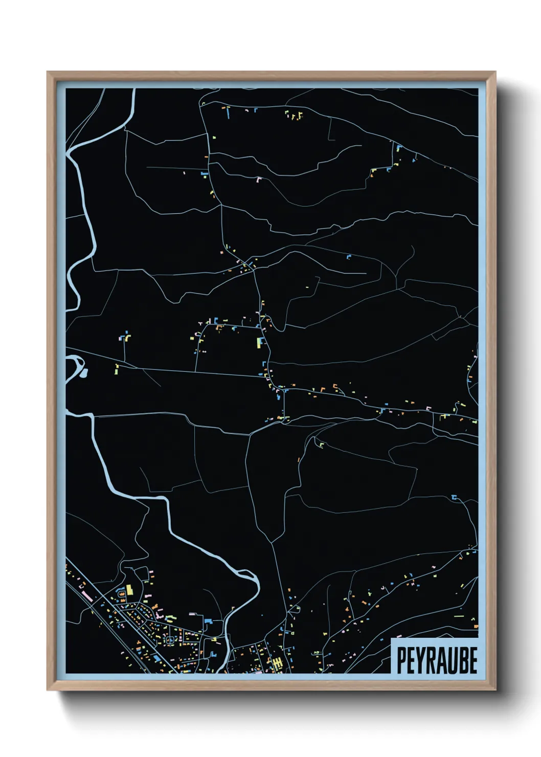 Une affiche de carte sur Peyraube