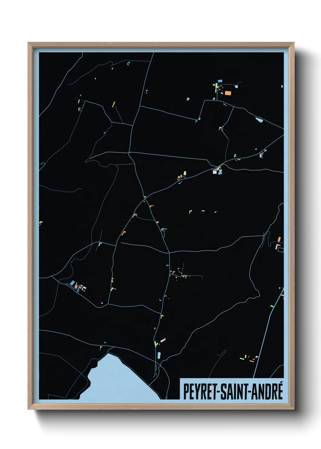 Une affiche de carte sur Peyret-Saint-André